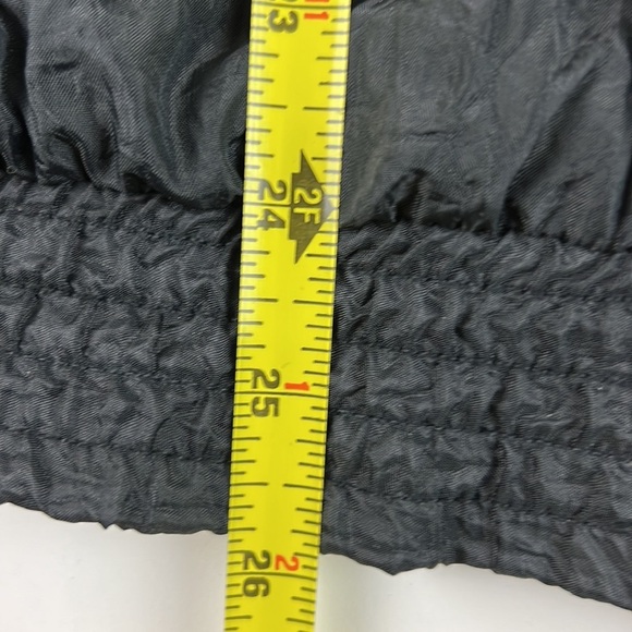 VINTAGE  80's Argee Sports Windbreaker Jacket Women's Medium Black Gold Floral - Picture 6 of 10